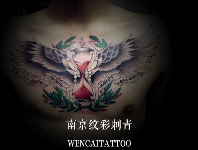 南京的黎先生前胸原创设计纹身图案